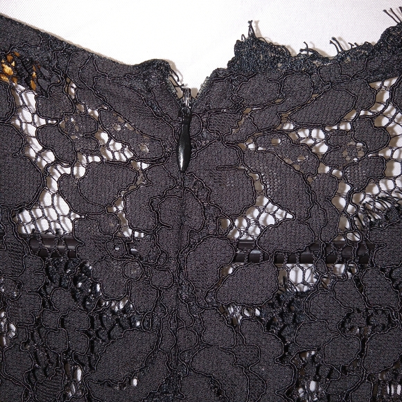 Miusol Black Lace Top Long Chiffon Skirt Dress Gown 2XL Gala Wedding Formal NEW - Picture 10 of 15